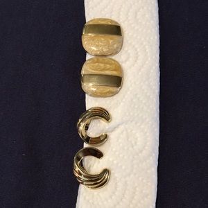 Two pair of vintage clip on earrings